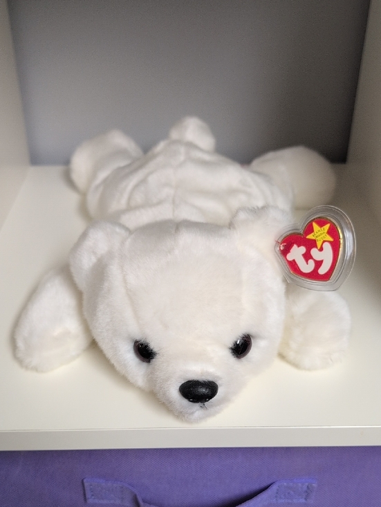 Ty Other - BNWMT Beanie Buddies Chilly Large Beanie Baby Polar Bear Lying 14"